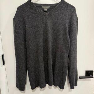 Banana Republic Charcoal V-Neck Sweater